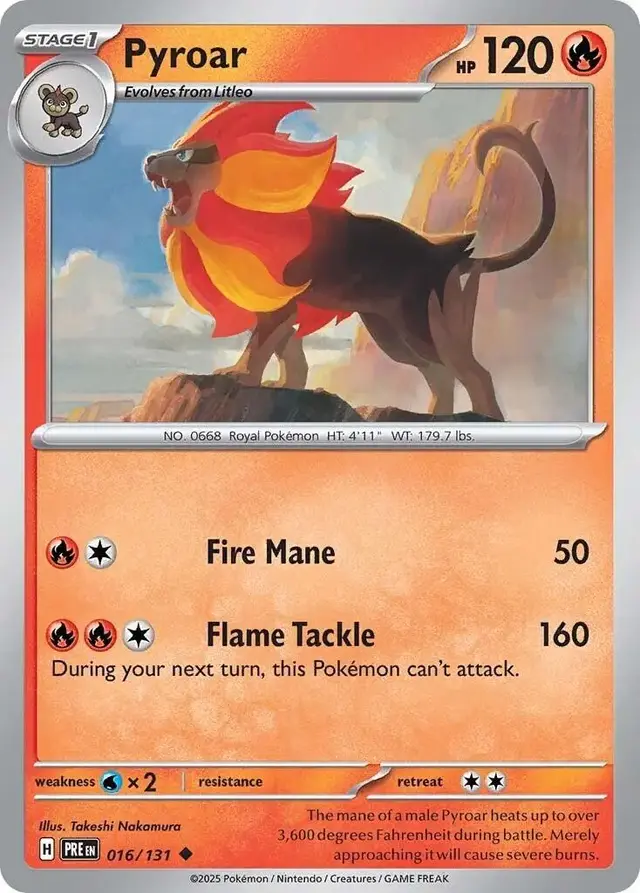Pyroar - Pokemon Prismatic Evolutions #16
