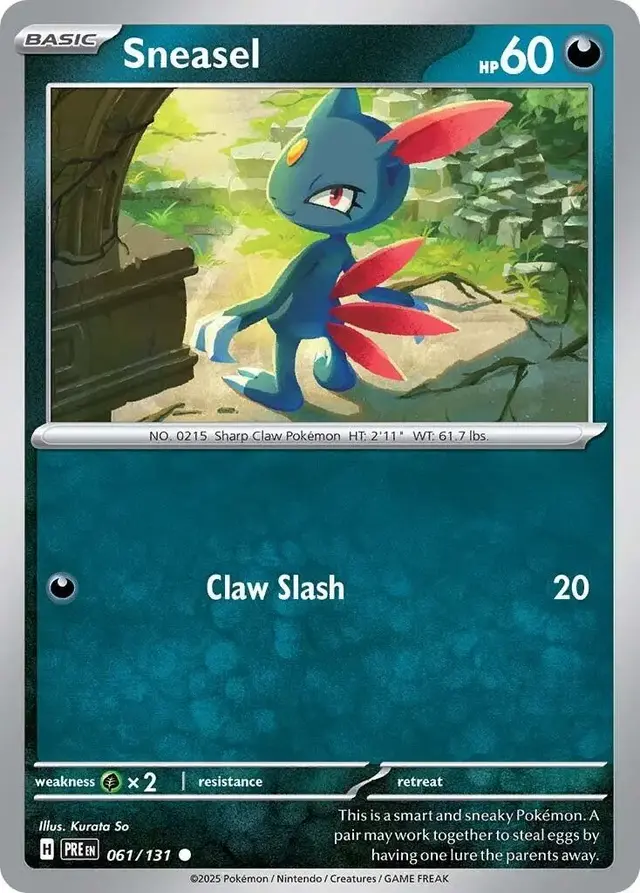 Sneasel - Pokemon Prismatic Evolutions #61