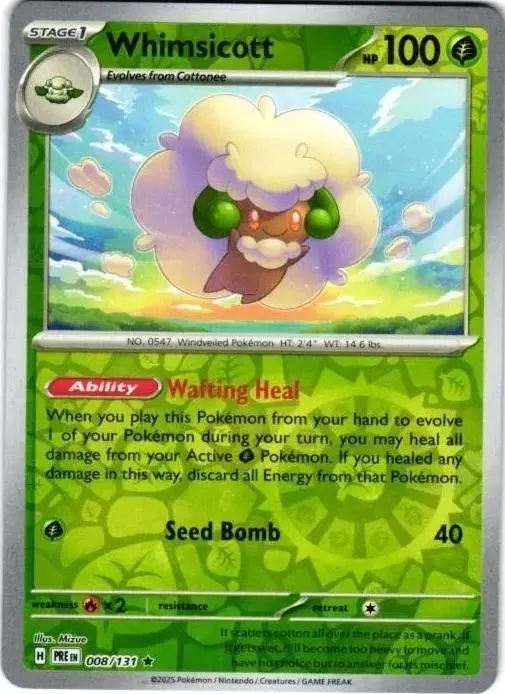 Whimsicott [Reverse] - Pokemon Prismatic Evolutions #8
