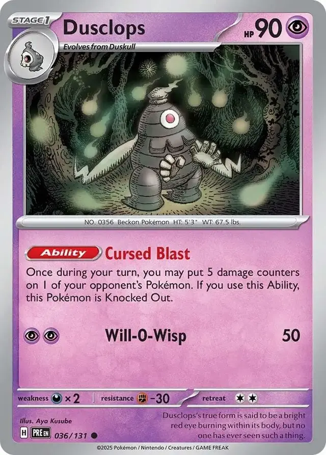 Dusclops - Pokemon Prismatic Evolutions #36