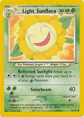 Light Sunflora - Pokemon Neo Destiny #72