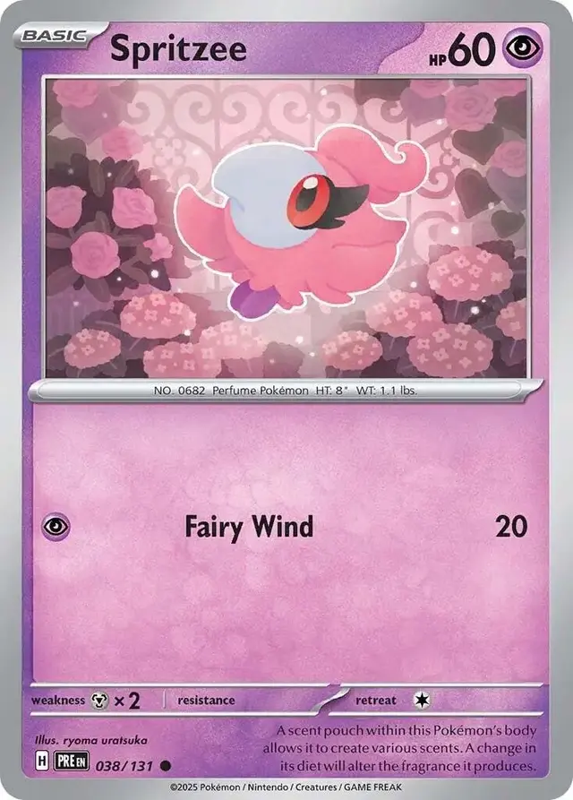 Spritzee - Pokemon Prismatic Evolutions #38