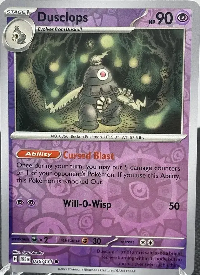 Dusclops [Reverse] - Pokemon Prismatic Evolutions #36