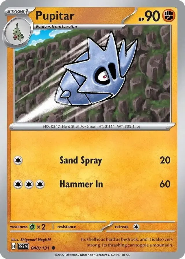 Pupitar - Pokemon Prismatic Evolutions #48