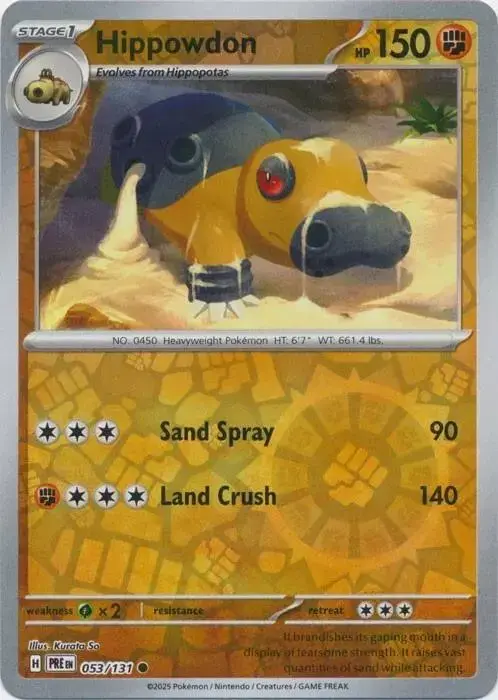 Hippowdon [Reverse] - Pokemon Prismatic Evolutions #53