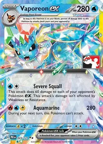 Vaporeon Ex [Prize Pack] - Pokemon Prize Pack Series #23