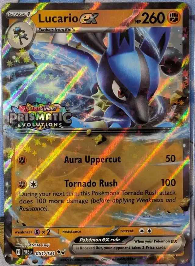 Lucario [Stamped] - Pokemon Prismatic Evolutions #51