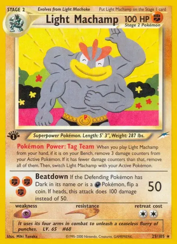 Light Machamp [1st Edition] - Pokemon Neo Destiny #25