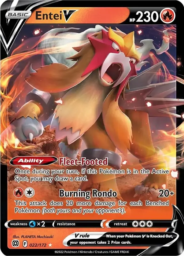 Entei V - Pokemon Brilliant Stars #22