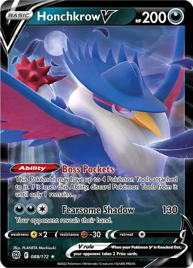 Honchkrow V - Pokemon Brilliant Stars #88