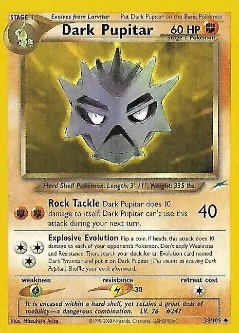 Dark Pupitar - Pokemon Neo Destiny #38