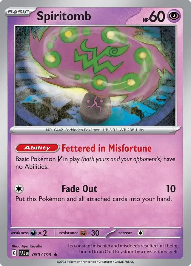 Spiritomb - Pokemon Paldea Evolved #89