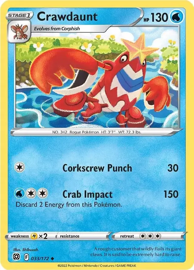 Crawdaunt - Pokemon Brilliant Stars #33