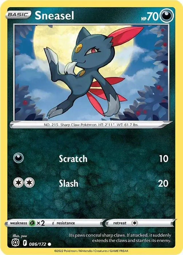 Sneasel - Pokemon Brilliant Stars #86