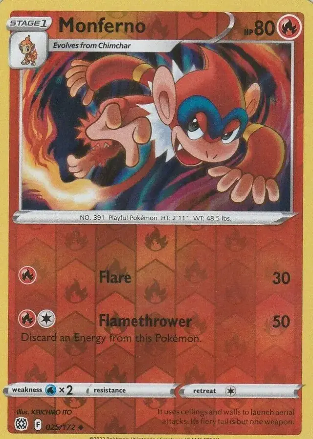 Monferno [Reverse Holo] - Pokemon Brilliant Stars #25