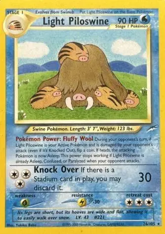 Light Piloswine - Pokemon Neo Destiny #26