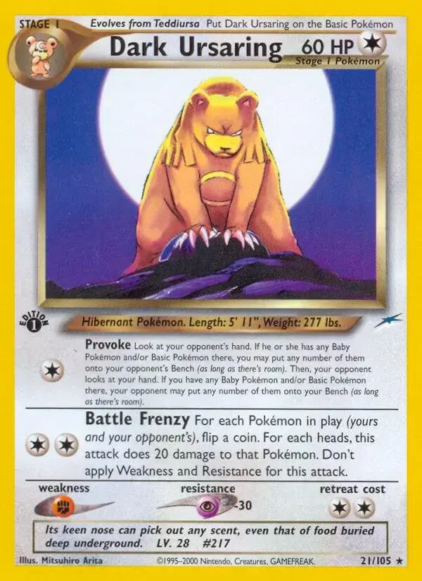 Dark Ursaring [1st Edition] - Pokemon Neo Destiny #21