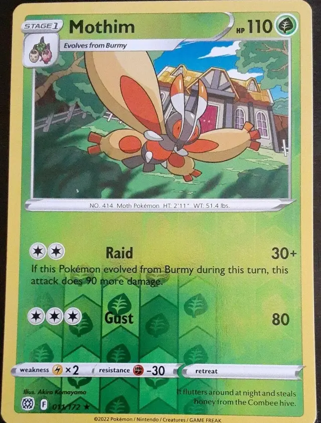 Mothim [Reverse Holo] - Pokemon Brilliant Stars #11