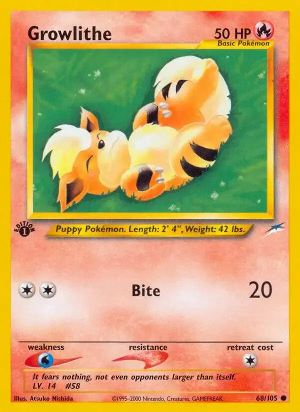 Growlithe [1st Edition] - Pokemon Neo Destiny #68