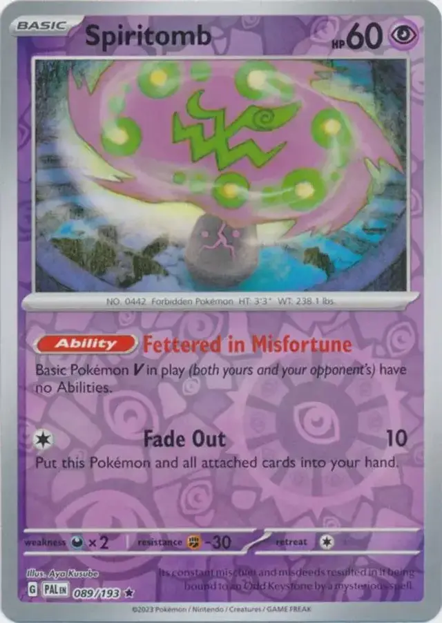Spiritomb [Reverse Holo] - Pokemon Paldea Evolved #89