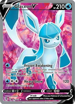 Glaceon V 174 - Pokemon Evolving Skies