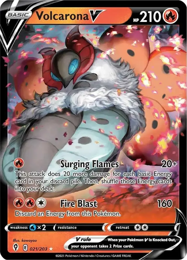 Volcarona V - Pokemon Evolving Skies #21