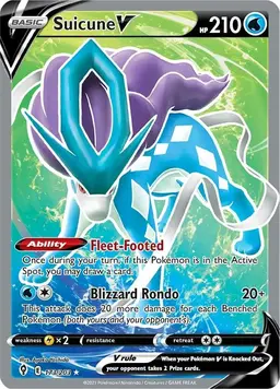 Suicune V 173 - Pokemon Evolving Skies