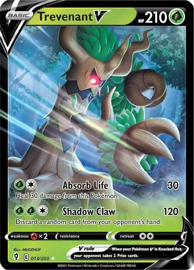 Trevenant V - Pokemon Evolving Skies #13