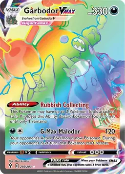 Garbodor VMAX 216 - Pokemon Evolving Skies