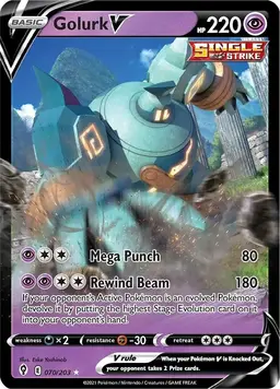 Golurk V 70 - Pokemon Evolving Skies
