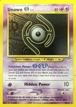 Unown H - Pokemon Neo Destiny #28