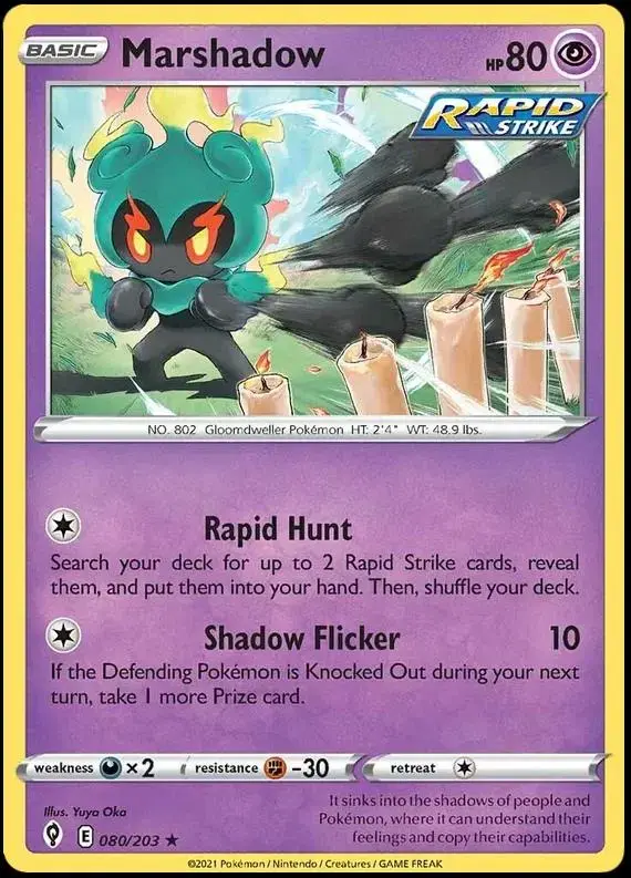 Marshadow [Holo] - Pokemon Evolving Skies #80