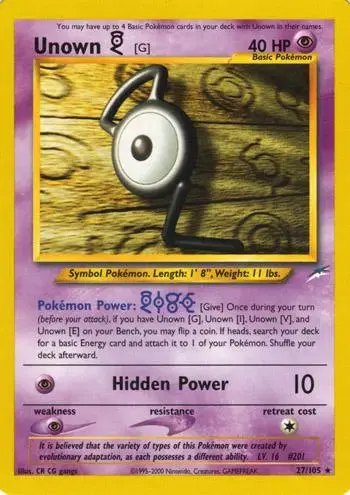 Unown G - Pokemon Neo Destiny #27