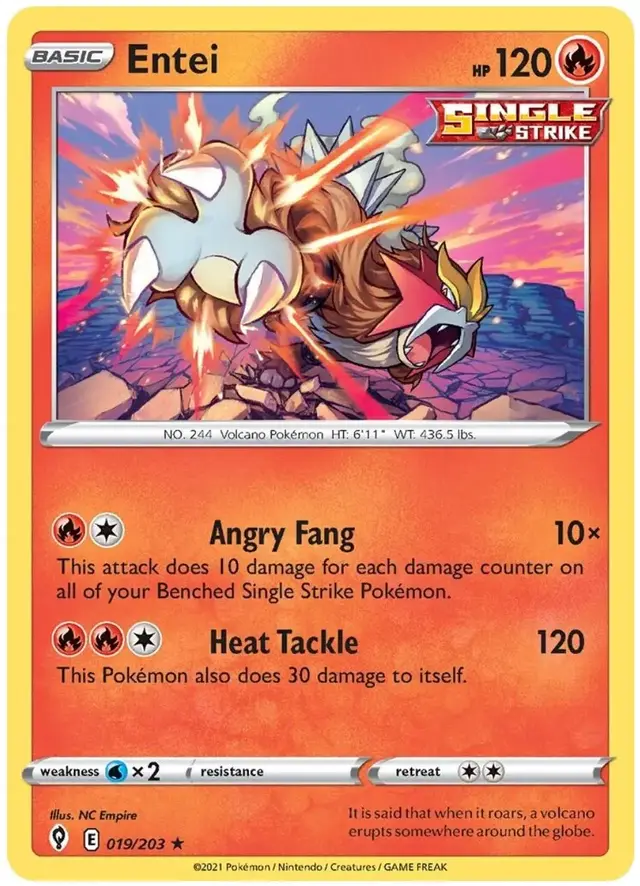 Entei - Pokemon Evolving Skies #19