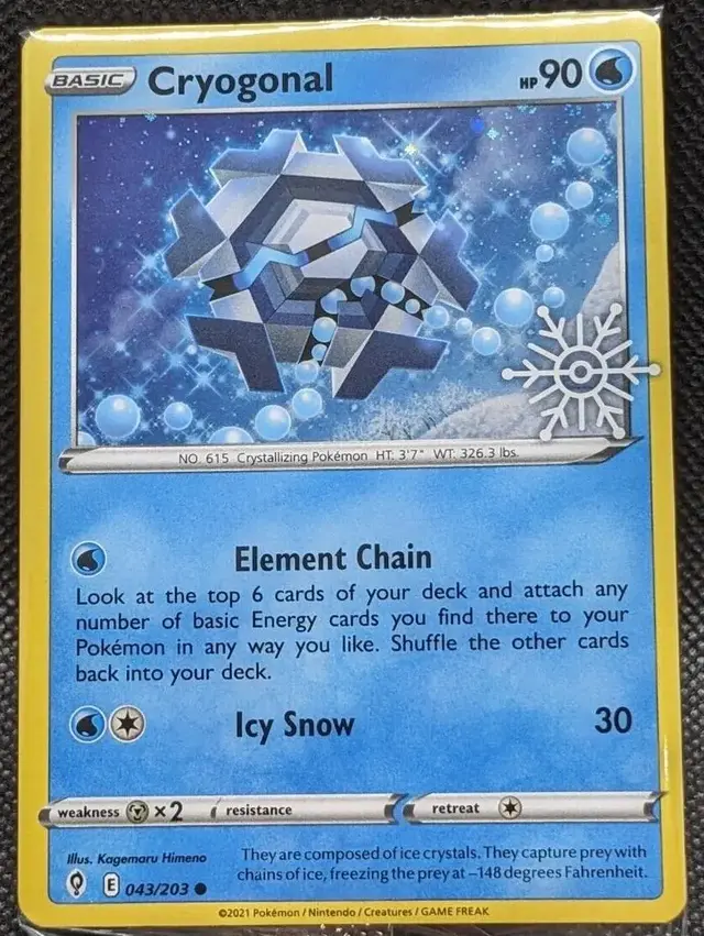 Cryogonal [Snowflake Stamp] - Pokemon Evolving Skies #43