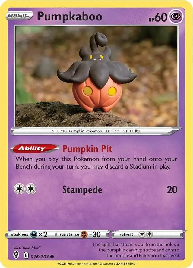 Pumpkaboo - Pokemon Evolving Skies #76