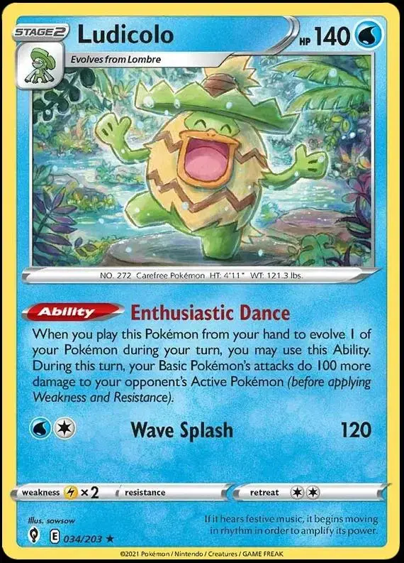 Ludicolo [Holo] - Pokemon Evolving Skies #34
