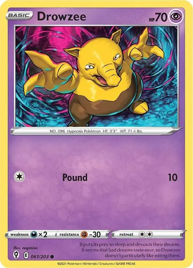 Drowzee - Pokemon Evolving Skies #61