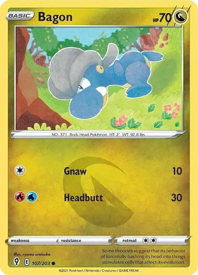 Bagon - Pokemon Evolving Skies #107