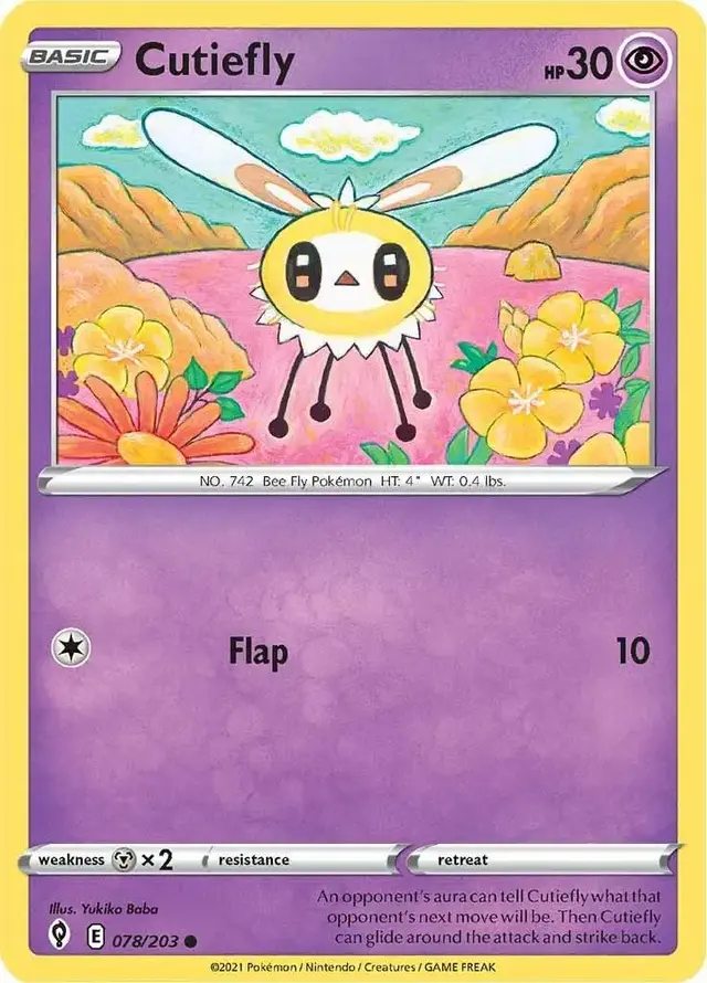 Cutiefly - Pokemon Evolving Skies #78