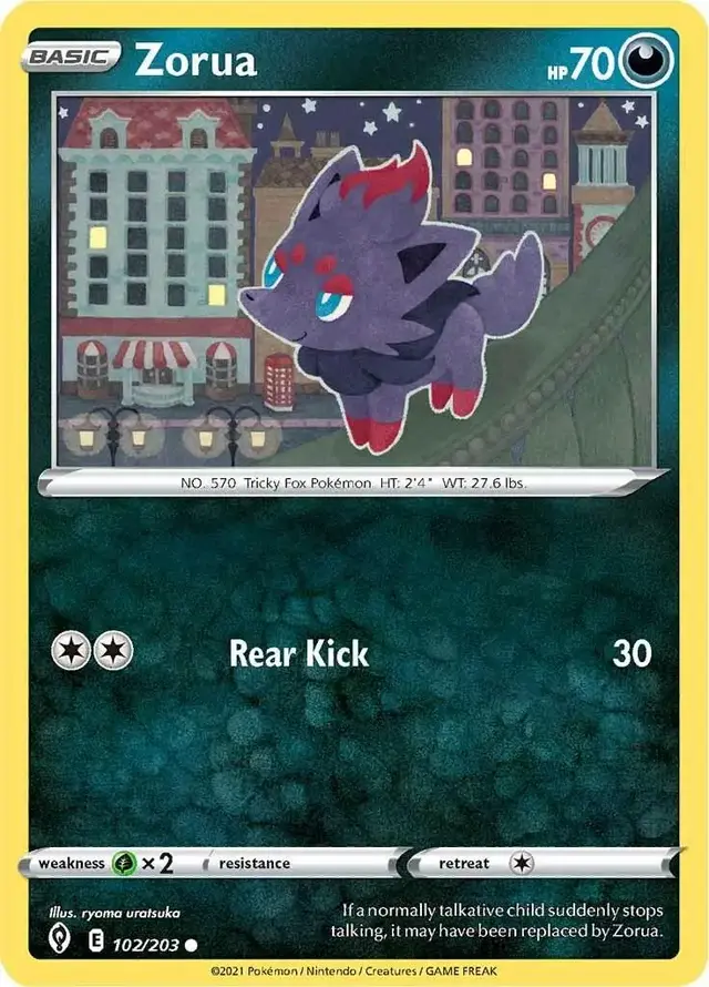 Zorua - Pokemon Evolving Skies #102