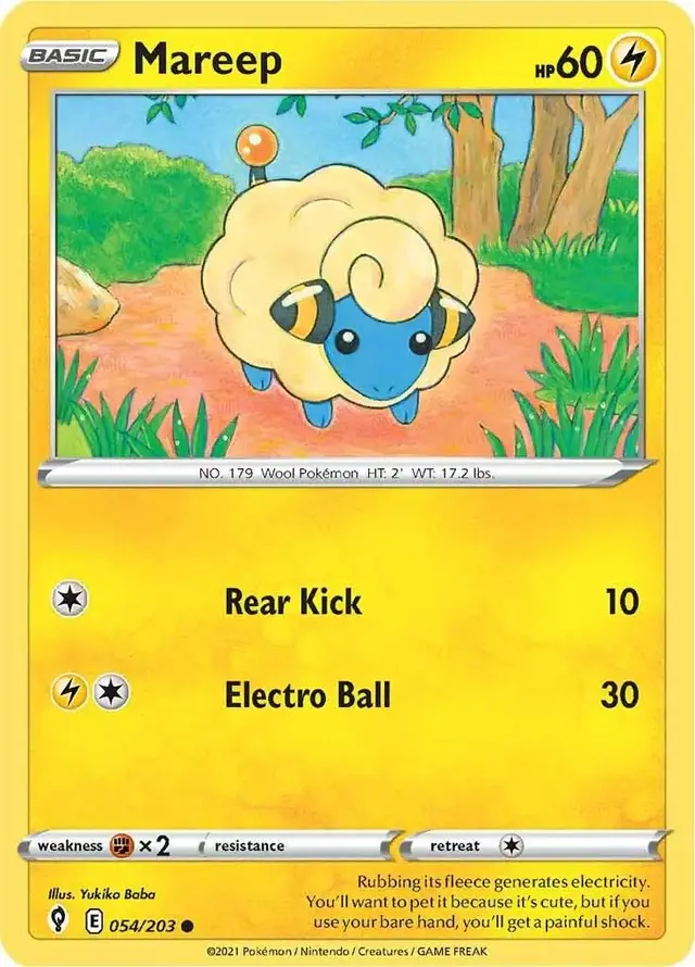 Mareep - Pokemon Evolving Skies #54