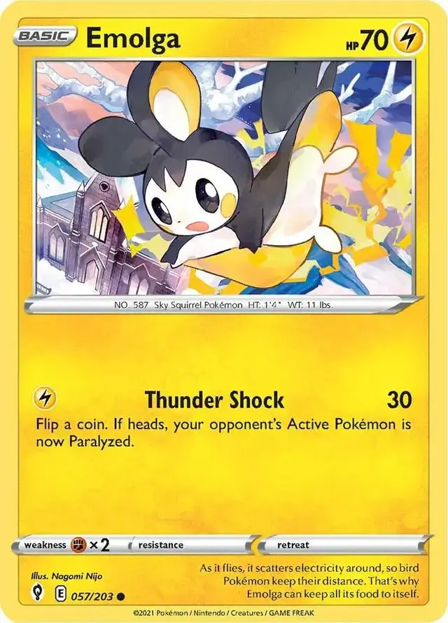 Emolga - Pokemon Evolving Skies #57