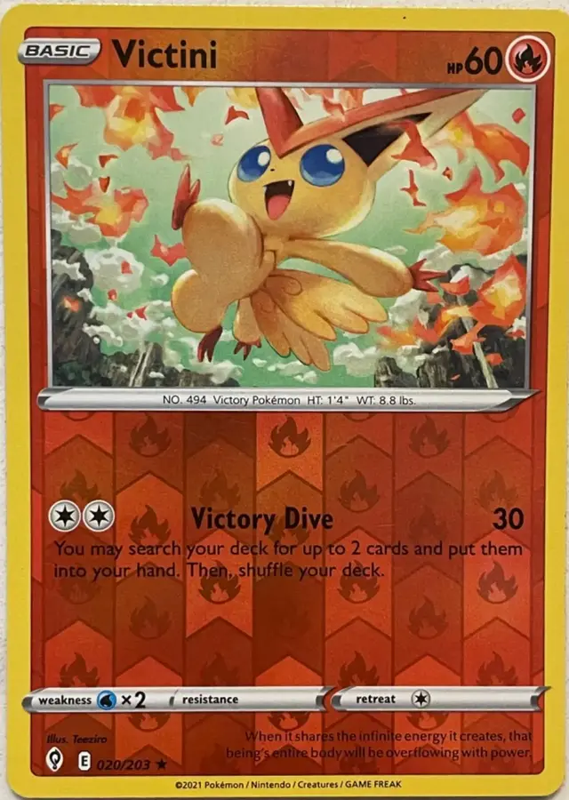 Victini [Reverse Holo] - Pokemon Evolving Skies #20