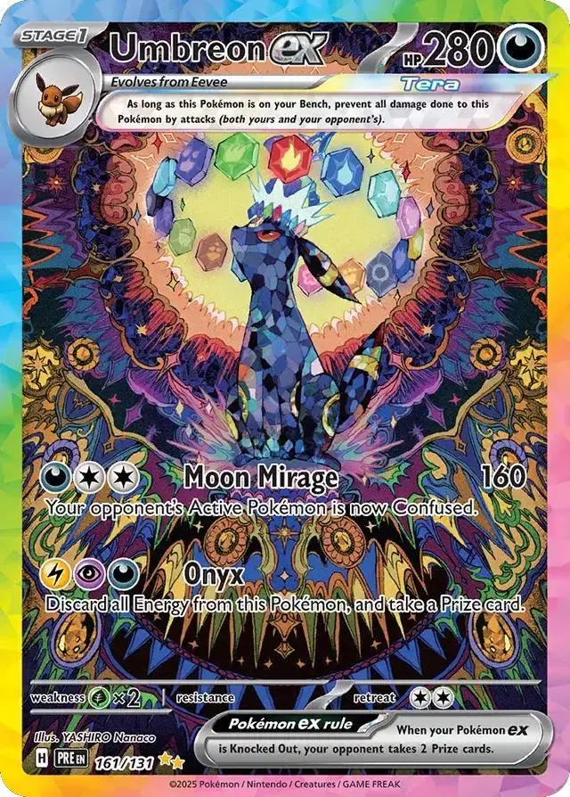 Pokemon Prismatic Evolutions set - most valuable card artwork (Umbreon ex)