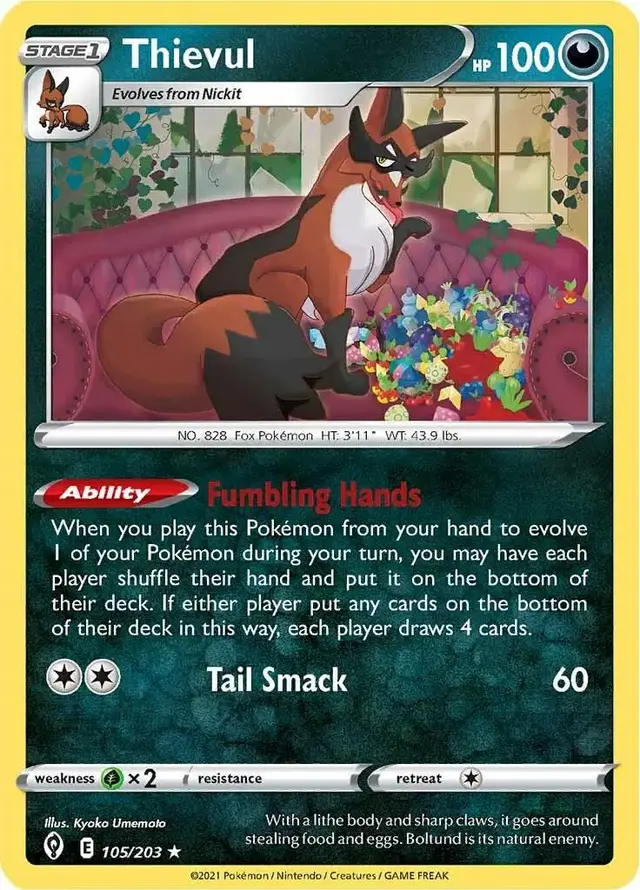 Thievul - Pokemon Evolving Skies #105