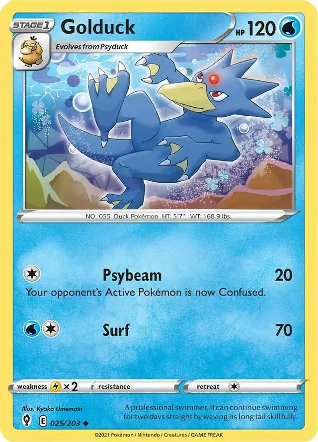 Golduck - Pokemon Evolving Skies #25