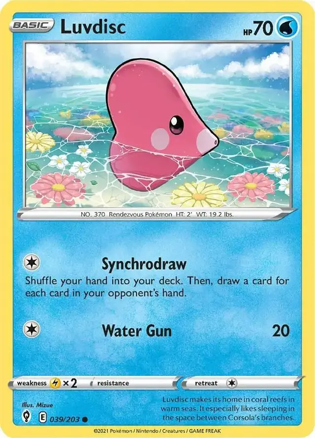 Luvdisc - Pokemon Evolving Skies #39