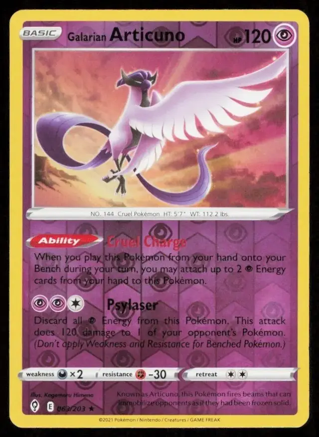 Galarian Articuno [Reverse Holo] - Pokemon Evolving Skies #63