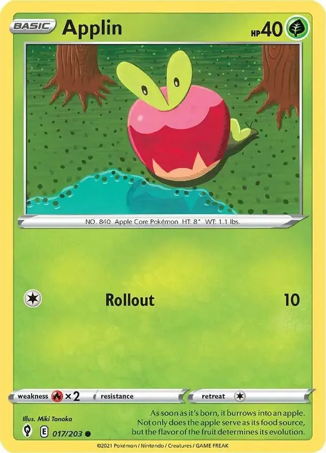 Applin - Pokemon Evolving Skies #17